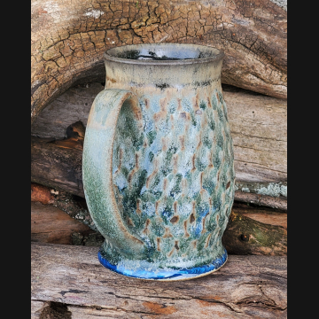 Left Side Textured Stein Mug